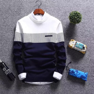 New Autumn Pullovers Men Fashion Stripe Causal Knitted Sweaters Pullovers Mens Slim Fit O Neck Knitwear Mens Brand Clothing